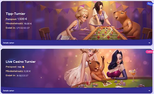 SpinBara Live-Casino-Turnier | Preispool 1 100 € SpinBara Live-Casino-Turnier – Preispool 1 100 € • Mindesteinsatz 0,30 €