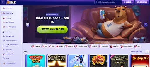 Spinbara – Startseite mit Willkommensbonus bis 500 € + 200 FS Spinbara Casino-Startseite mit 100% Willkommensbonus bis 500 € + 200 Freispiele